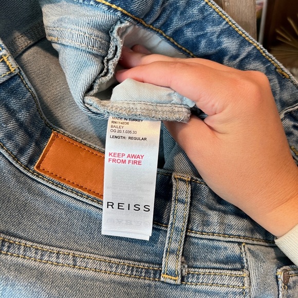 Reiss women’s Bailey high rise straight leg jeans size 28R - Picture 11 of 12